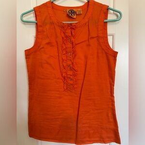 EUC Tory Burch Orange Sleeveless Top Size 2